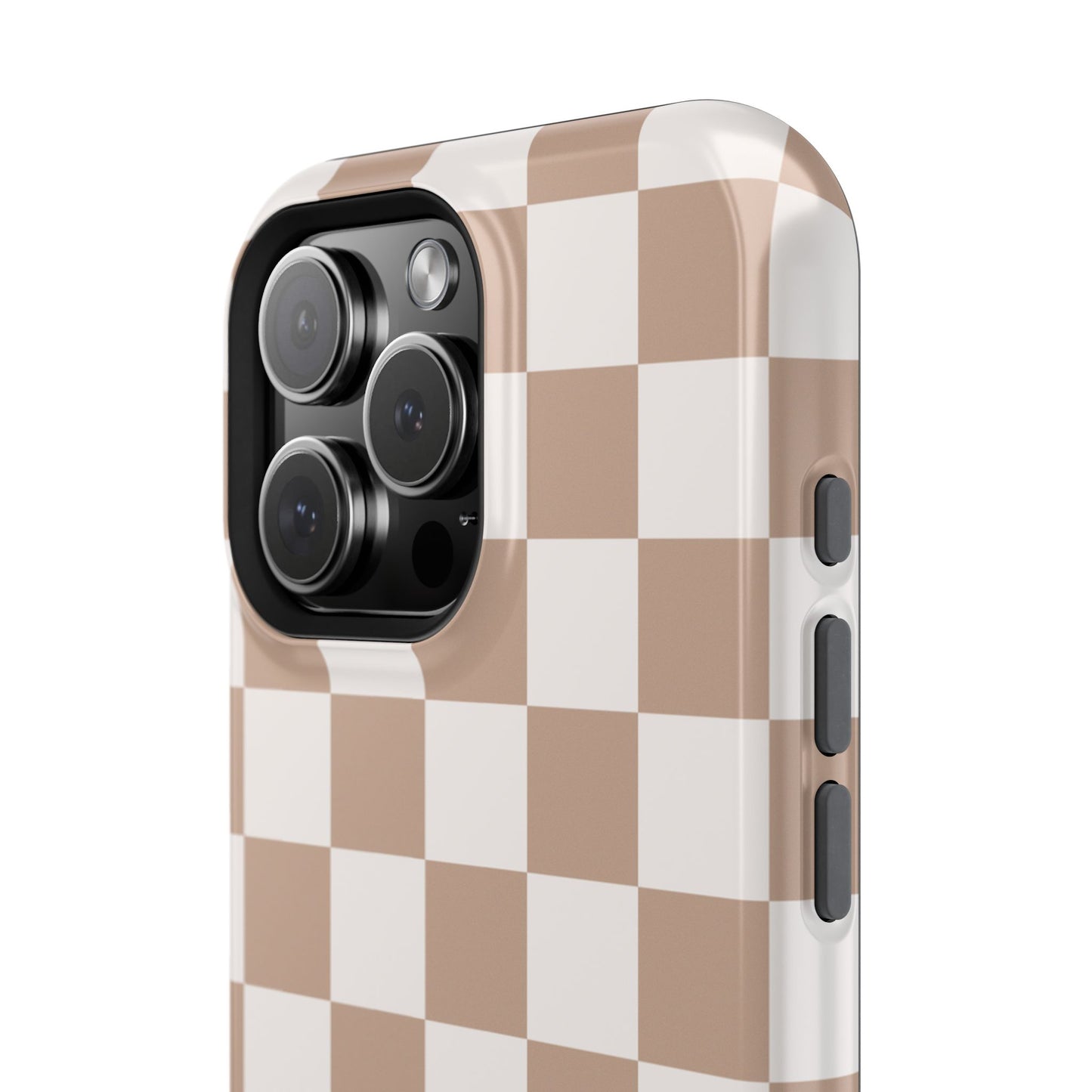 Neutral Checkered Impact-Resistant Phone Case