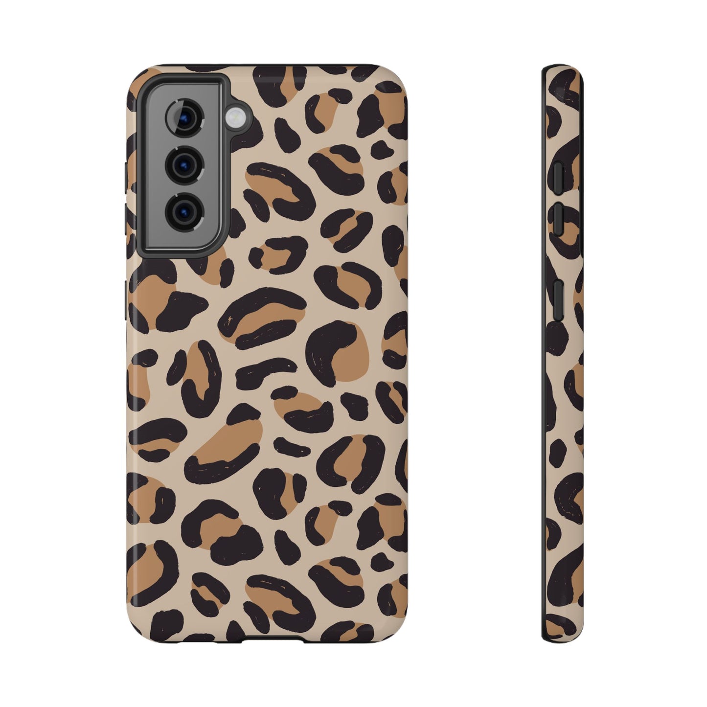 Glam Leopard Print Impact-Resistant Phone Case
