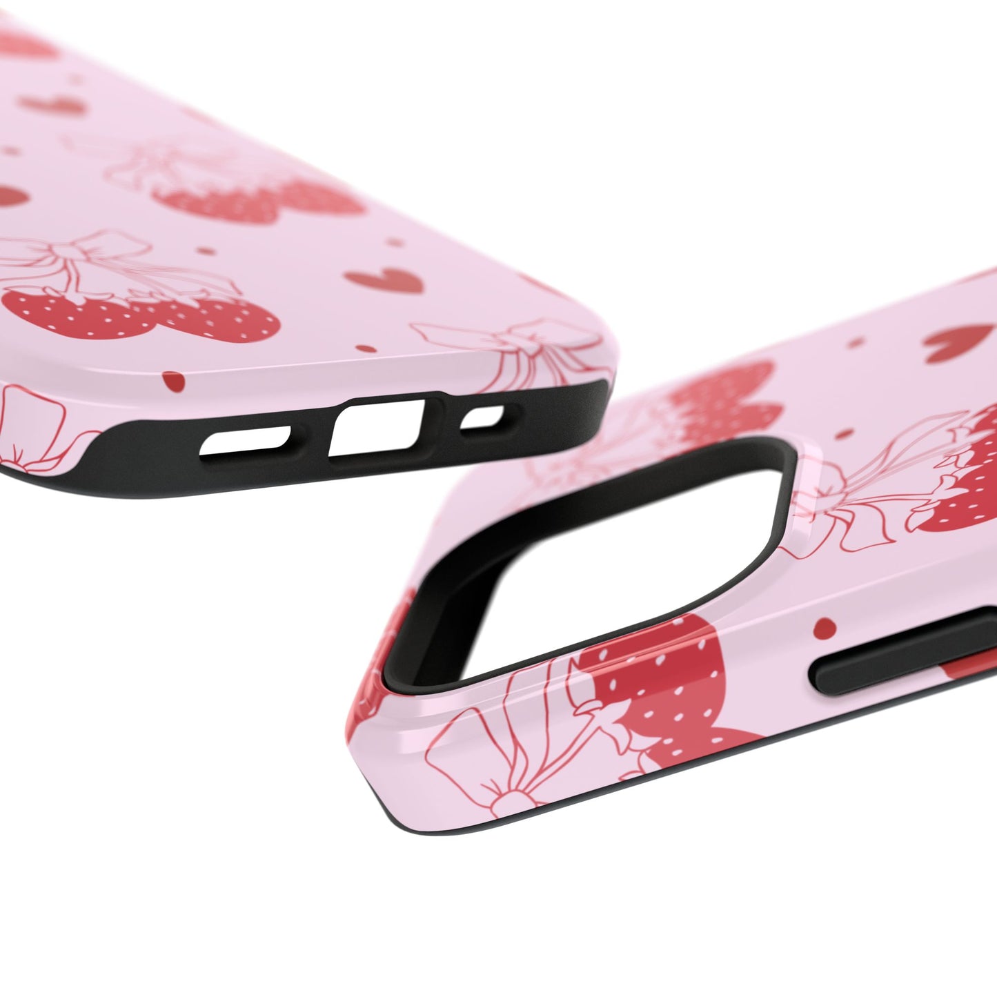 Strawberry Bow Impact-Resistant Phone Case
