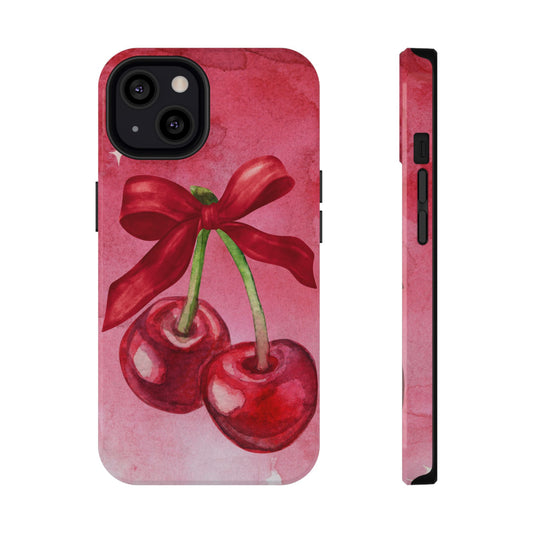 Cherry Bow Impact-Resistant Phone Case